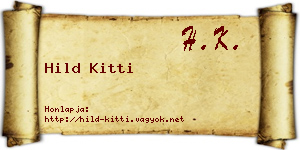 Hild Kitti névjegykártya